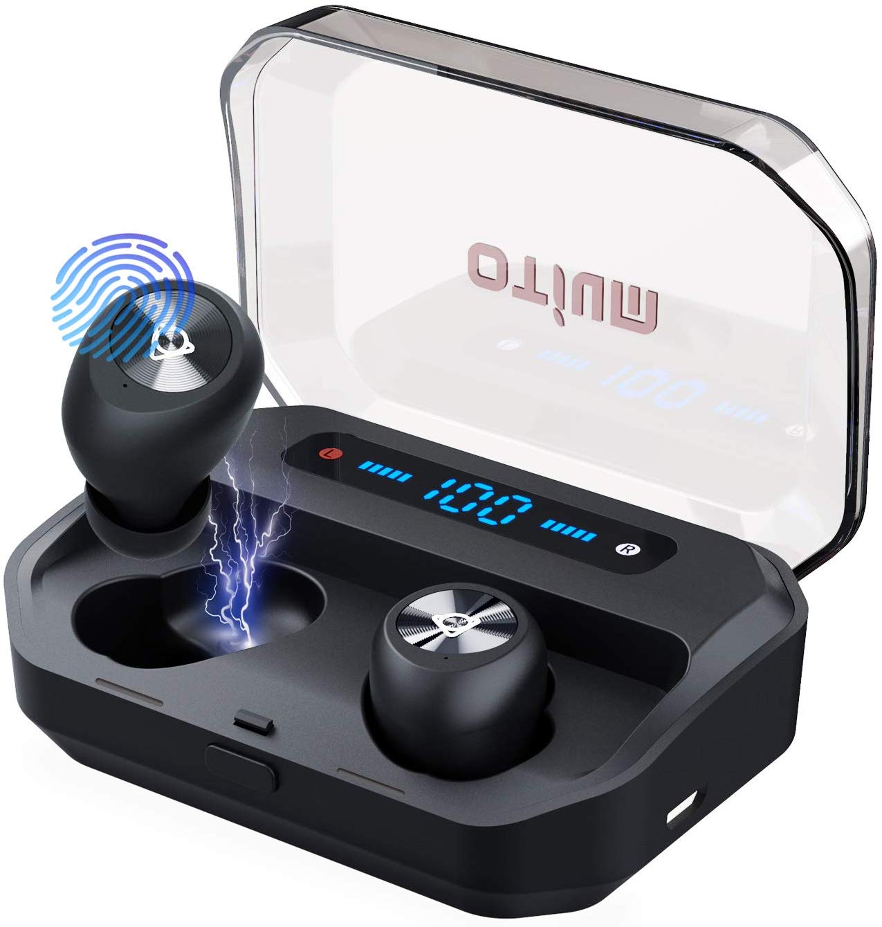 True Wireless Earbuds, Otium Wireless Stereo Dual V4.2 Bluetooth Headp